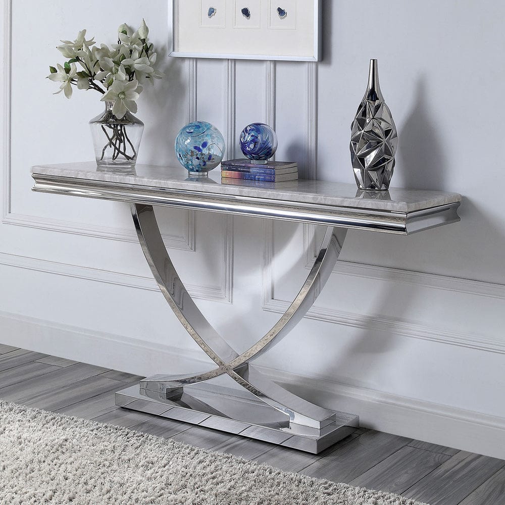 Furniture of America - Wettingen Sofa Table in Chrome - CM4285S-TABLE View 1