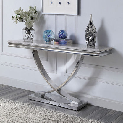 Furniture of America - Wettingen Sofa Table in Chrome - CM4285S-TABLE View 1
