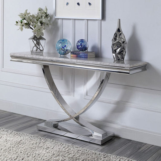 Furniture of America - Wettingen Sofa Table in Chrome - CM4285S-TABLE View 1