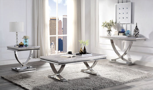 Furniture of America - Wettingen Sofa Table in Chrome - CM4285S-TABLE View 2