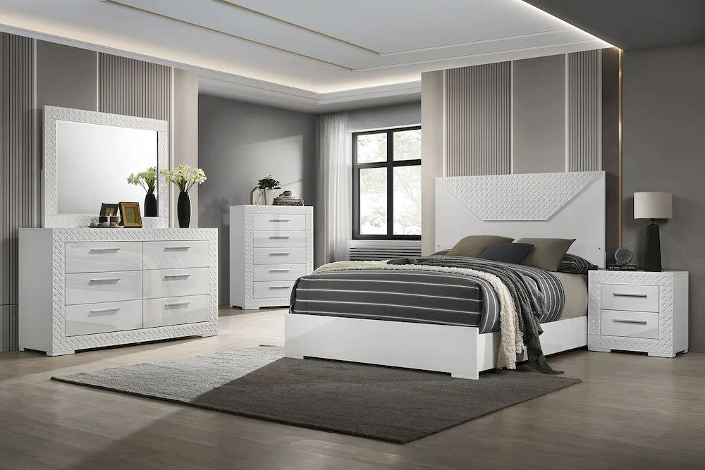 Furniture of America - Whitby - 3 Pc. Queen Bedroom Set - FM7216WH-Q-4PC view 2