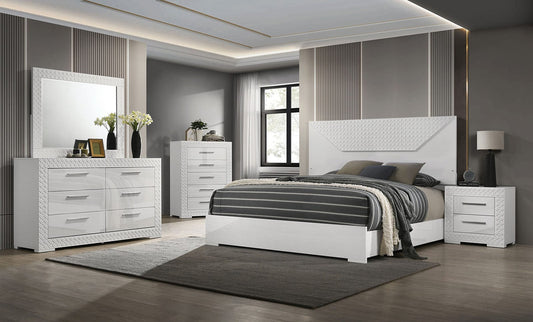Furniture of America - Whitby E.King Bed in White - FM7216WH-EK-BED View 2