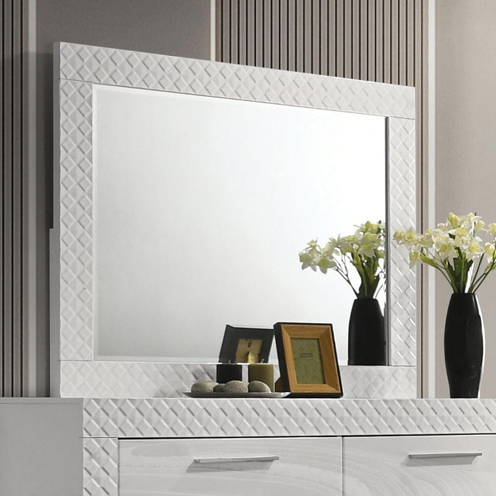 Furniture of America - Whitby Mirror in White - FM7216WH-M View 1