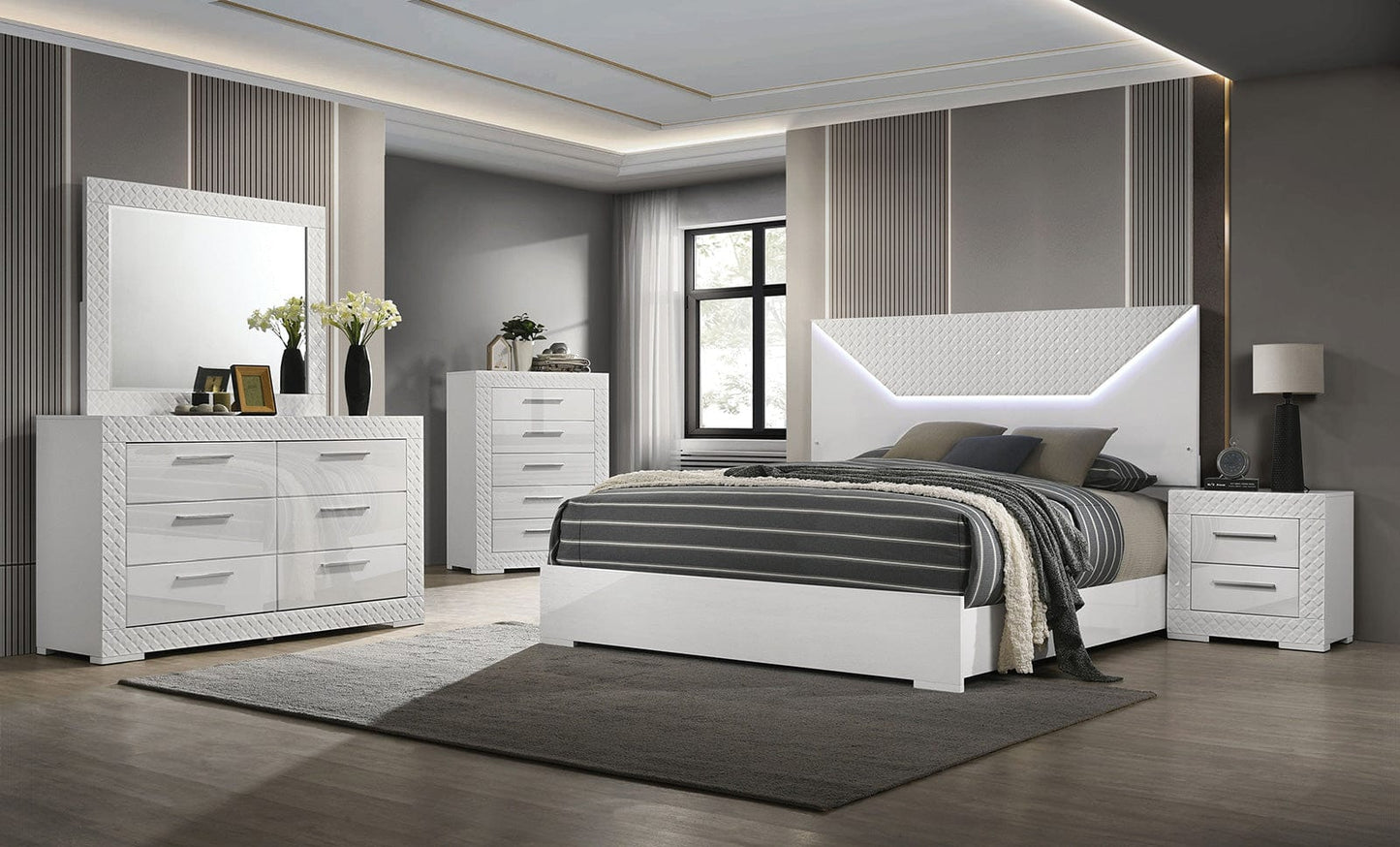 Furniture of America - Whitby Nightstand in White - FM7216WH-N View 2