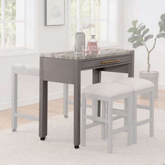 Furniture of America - Whitehall Counter Ht. Table in White/Light Gray/Beige - FOA3544LG-PT View 1