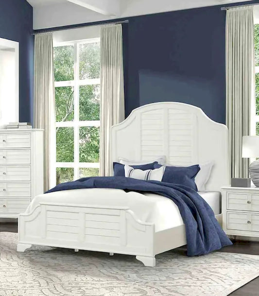 Furniture of America - Whitehaven - E.King Bed, Antique White - FM7708WH-EK-BED view 1