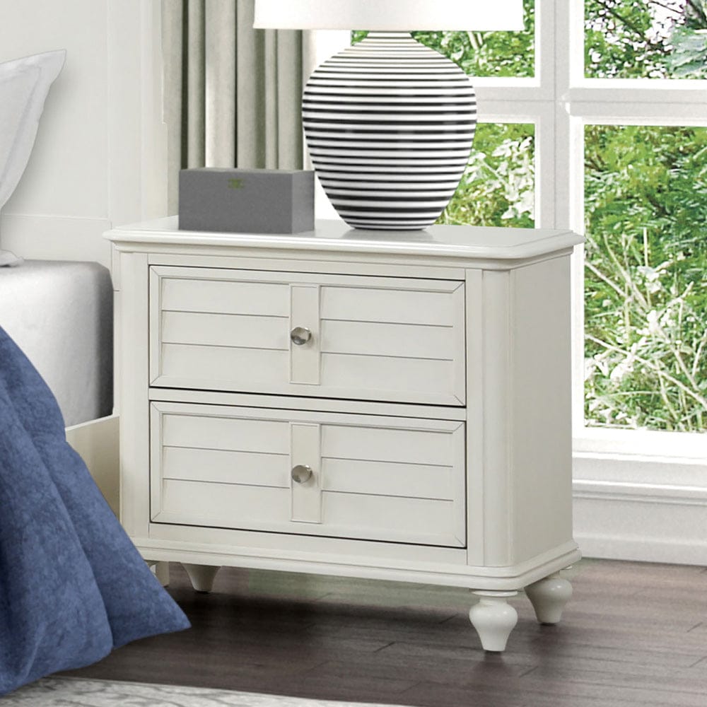Furniture of America - Whitehaven Nightstand in Antique White - FM7708WH-N View 1