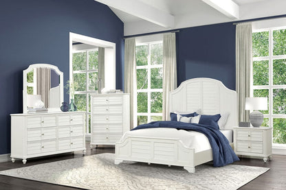 Furniture of America - Whitehaven Queen Bed in Antique White - FM7708WH-Q-BED View 1