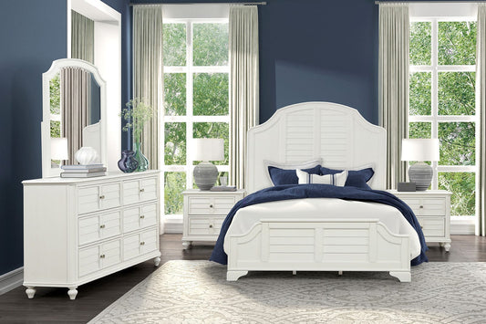 Furniture of America - Whitehaven Queen Bed in Antique White - FM7708WH-Q-BED View 2