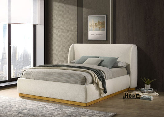 Furniture of America - Whitman E.King Bed in White/Natural Oak - FM72004WH-EK-BED View 1