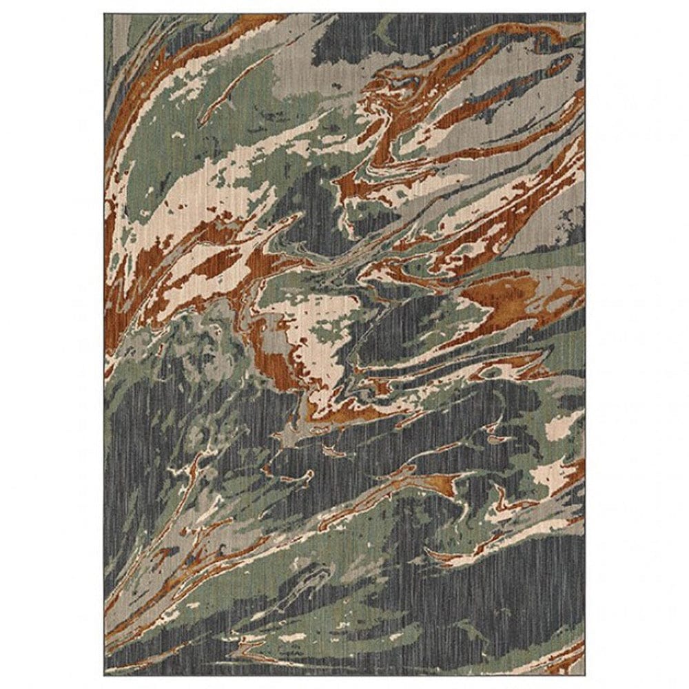 Furniture of America - Wilhelm 5'3 X 7'6" Area Rug in Doppler Teal - RG8159S