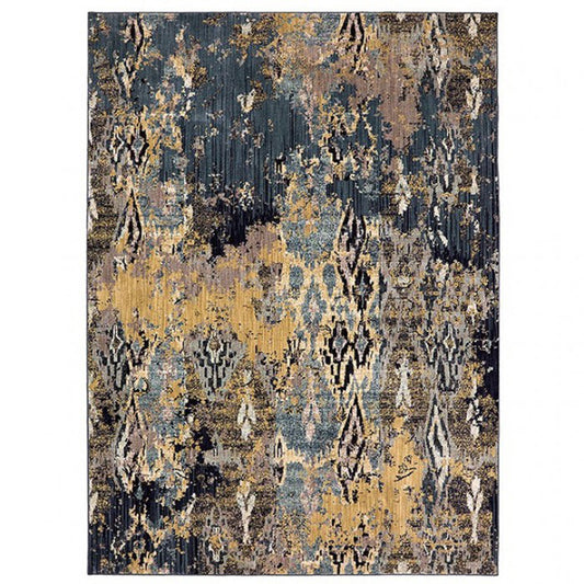 Furniture of America - Wilhelm 5'3 X 7'6" Area Rug in Indigo Breach - RG8161S