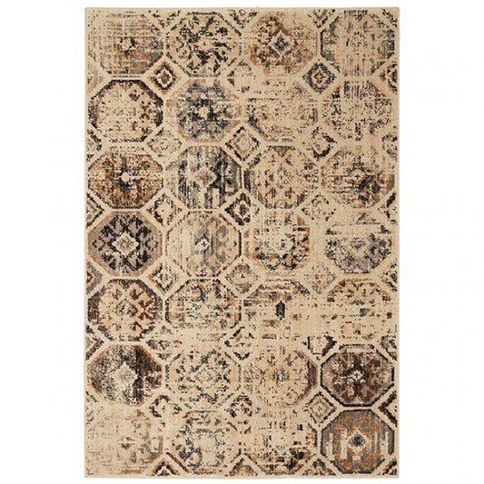 Furniture of America - Wilhelm 5'3 X 7'6" Area Rug in Relic Beige - RG8165S