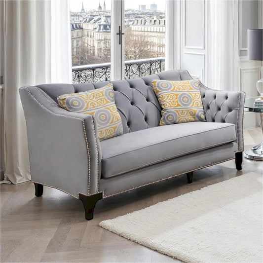 Furniture of America - Wilmette - Loveseat - SM2296GY-LV view 1