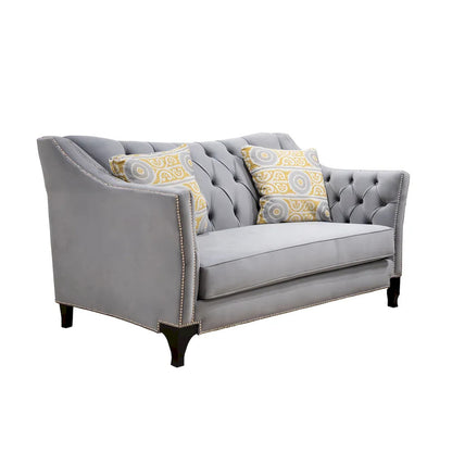 Furniture of America - Wilmette - Sofa + Loveseat - SM2296GY-2PC view 5