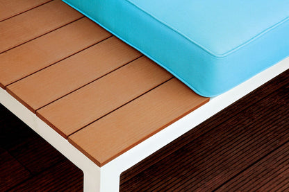 Furniture of America - Winona Patio Sectional w/ Table in White/Oak/Blue - CM-OS2580-PK View 2