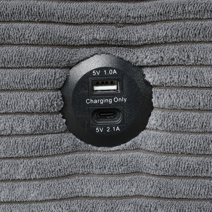 Furniture of America - Winsford Sectional Reversible Chaise Storage in Gray - FM6967GY-SECT View 5