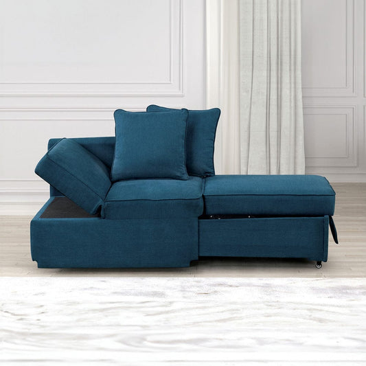 Furniture of America - Woburn Convertible Chair in Blue - FM6962BL View 1