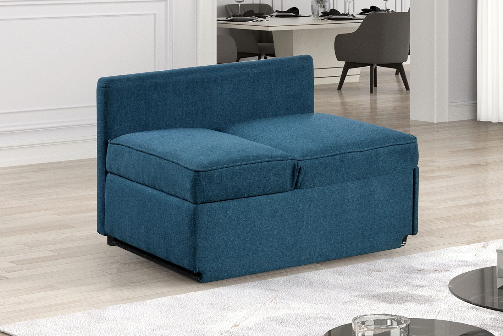 Furniture of America - Woburn Convertible Chair in Blue - FM6962BL View 4