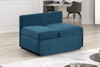 Furniture of America - Woburn Convertible Chair in Blue - FM6962BL View 4
