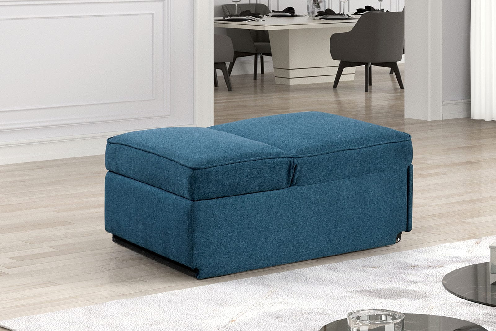 Furniture of America - Woburn Convertible Chair in Blue - FM6962BL View 5