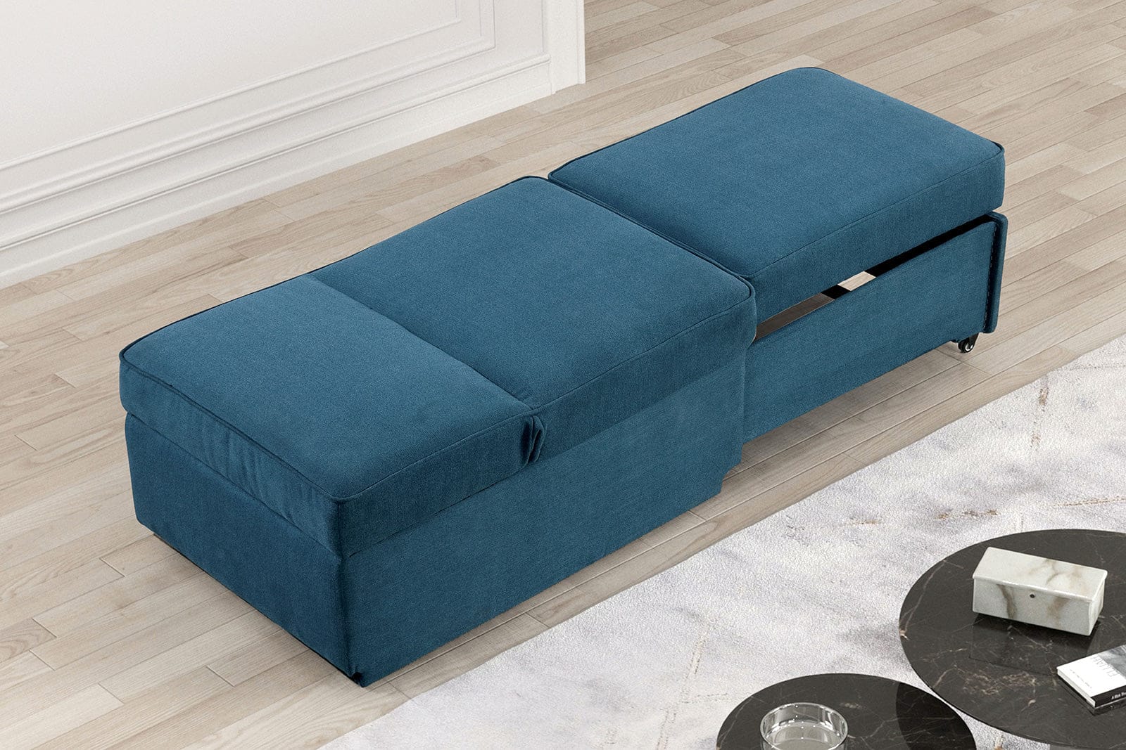 Furniture of America - Woburn Convertible Chair in Blue - FM6962BL View 6
