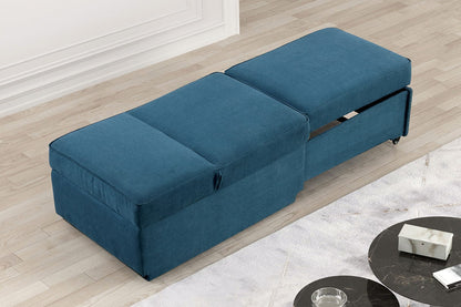 Furniture of America - Woburn Convertible Chair in Blue - FM6962BL View 6