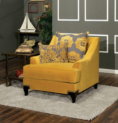 Furniture of America - Wolver Chair in Gold/Gray - SM2201-CH View 1
