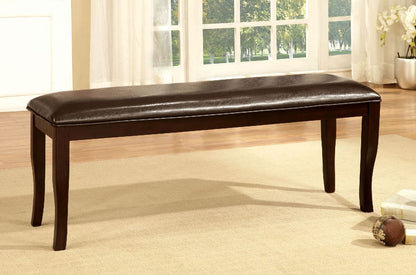 Furniture of America - Woodside Bench in Dark Cherry/Espresso - CM3024BN View 1