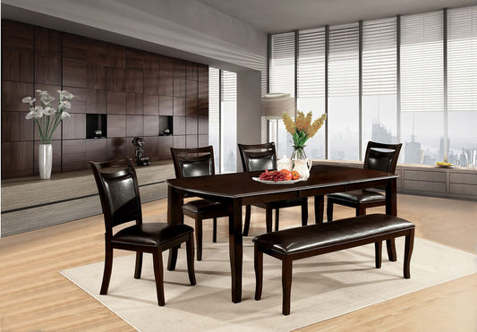 Furniture of America - Woodside Bench in Dark Cherry/Espresso - CM3024BN View 2