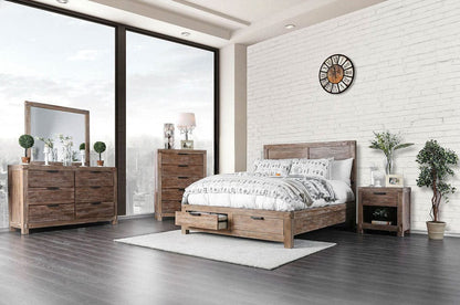 Furniture of America - Wynton 5 Pc. Queen Bedroom Set w/ Chest in Weathered Light Oak - CM7360Q-5PC-CHEST View 1