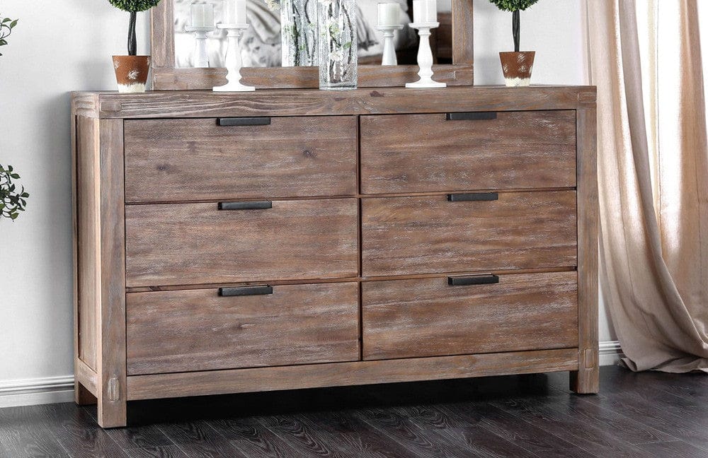 Furniture of America - Wynton Dresser in Weathered Light Oak - CM7360D View 1