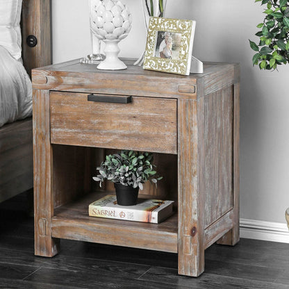 Furniture of America - Wynton Nightstand in Weathered Light Oak - CM7360N View 1