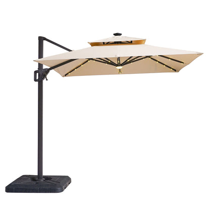 Furniture of America - Xico 8' SQ Umbrella with Base in Beige - LA-A030BG+BASE View 1