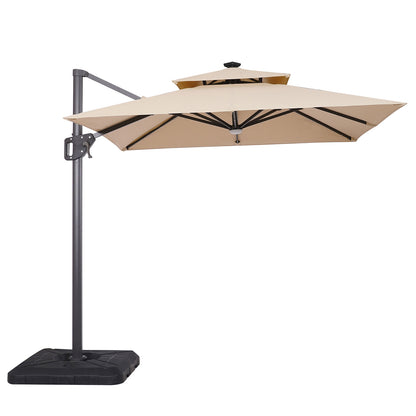 Furniture of America - Xico 8' SQ Umbrella with Base in Beige - LA-A030BG+BASE View 2