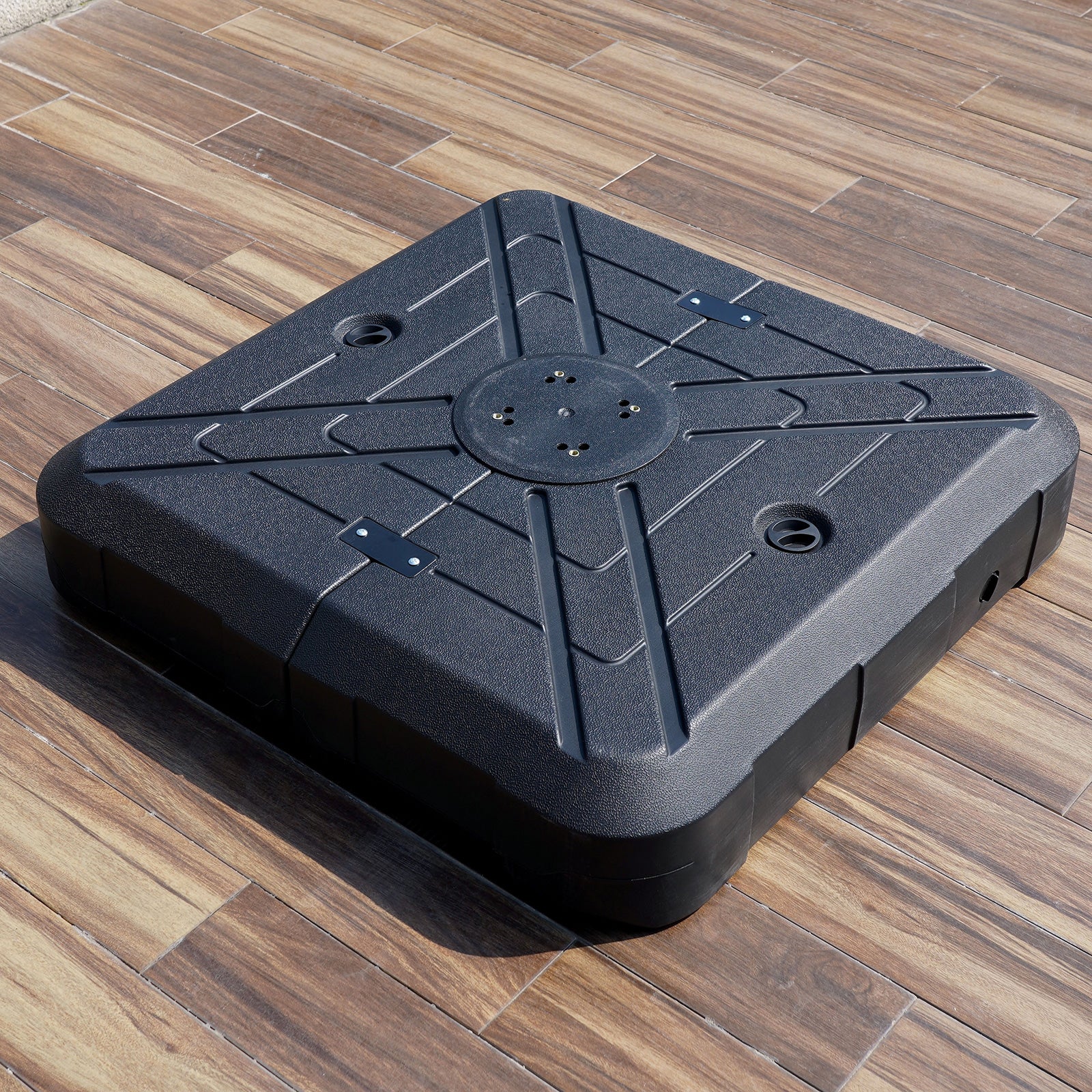 Furniture of America - Xico 8' SQ Umbrella with Base in Red - LA-A030RD+BASE View 2