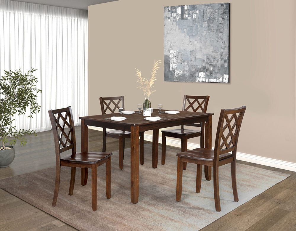 Furniture of America - Yamhill 5 Pc. Dining Table Set in Dark Cherry - FM3424CH-T-5PK View 1