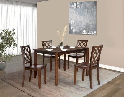 Furniture of America - Yamhill 5 Pc. Dining Table Set in Dark Cherry - FM3424CH-T-5PK View 1