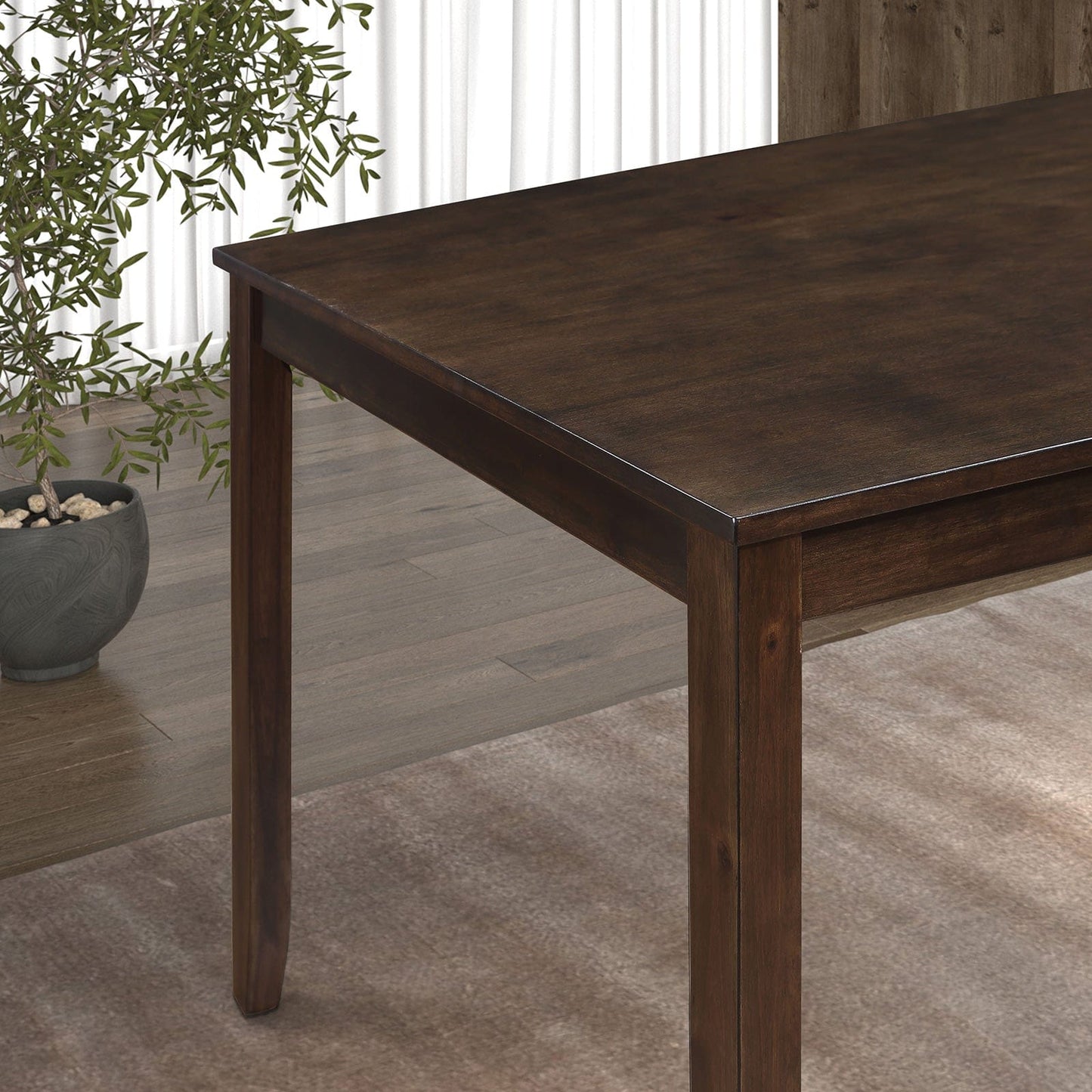 Furniture of America - Yamhill 5 Pc. Dining Table Set in Dark Cherry - FM3424CH-T-5PK View 2