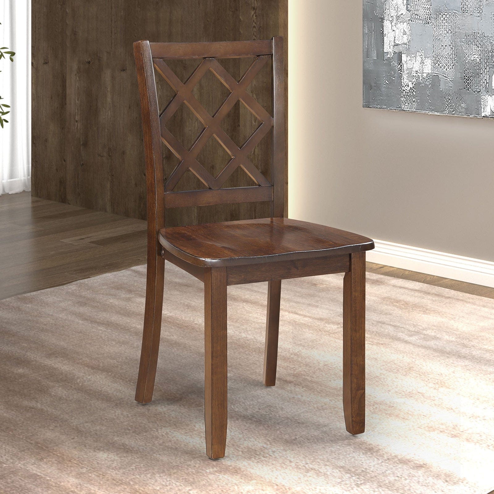 Furniture of America - Yamhill 5 Pc. Dining Table Set in Dark Cherry - FM3424CH-T-5PK View 3