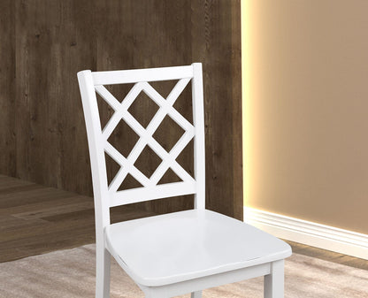 Furniture of America - Yamhill 5 Pc. Dining Table Set in White - FM3424WH-T-5PK View 3