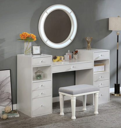 Furniture of America - Yasmine Vanity Set in Luminous White - FOA-DK5683WH-PK View 1