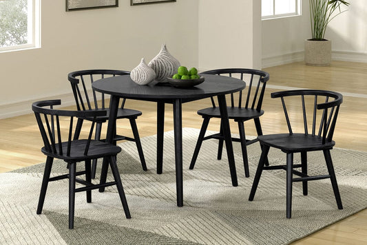 Furniture of America - Yate 5 Pc. Dining Set in Black - FM3102BK-RT-5PC View 1