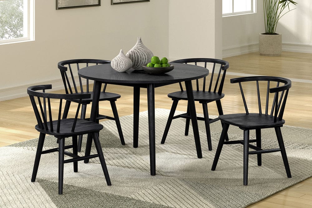 Furniture of America - Yate Round Dining Table in Black - FM3102BK-RT View 3