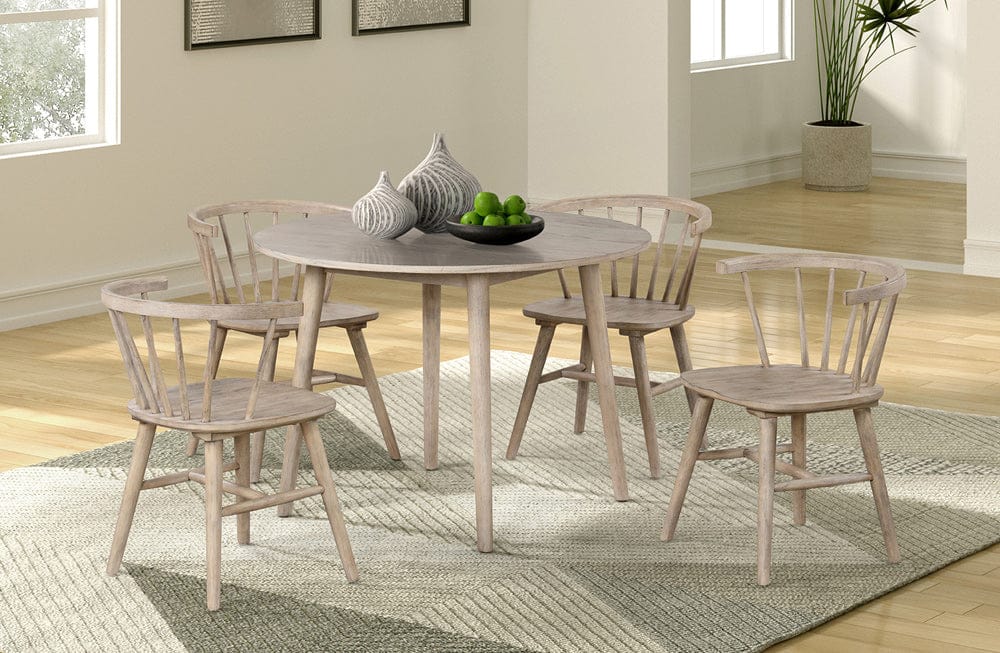 Furniture of America - Yate Round Dining Table in Natural Oak - FM3102NT-RT View 2