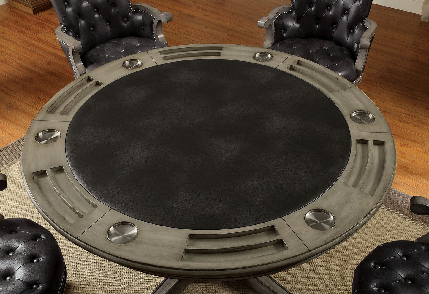Furniture of America - Yelena Game Table in Gray - CM-GM357T-TABLE View 3