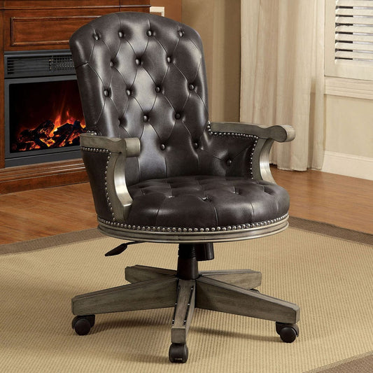 Furniture of America - Yelena Height-Adjustable Arm Chair in Gray/Black - CM-GM357AC View 1
