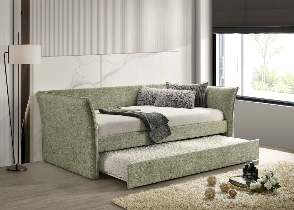 Furniture of America - Yuri - Twin Daybed w/ Trundle - Light Green - FM1203GR-BED view 1