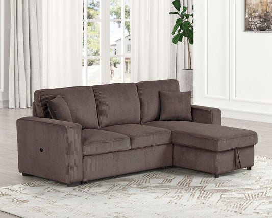 Furniture of America - Yves Sectional in Brown - FM6964BR-SECT View 1
