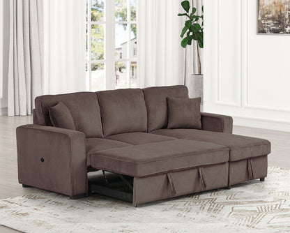 Furniture of America - Yves Sectional in Brown - FM6964BR-SECT View 2